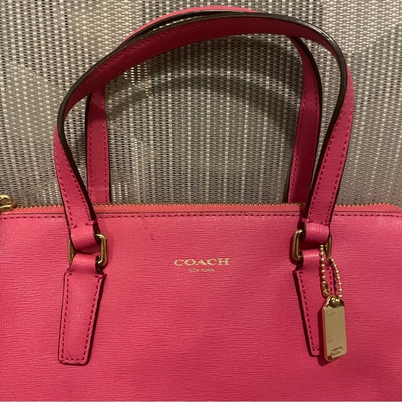 Coach saffiano leather mini satchel - hot pink - Picture 10 of 10